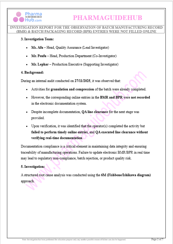 BMR & BPR NOT FILLED ONLINE