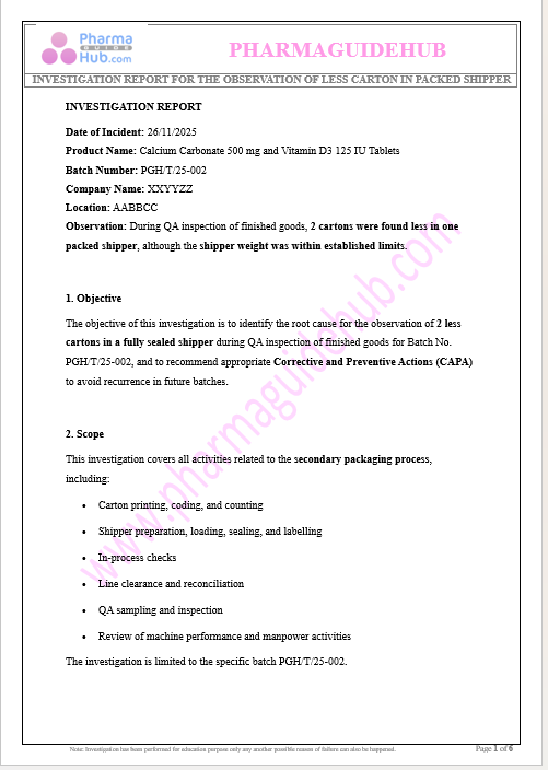 LESS CARTON IN PACKED SHIPPER