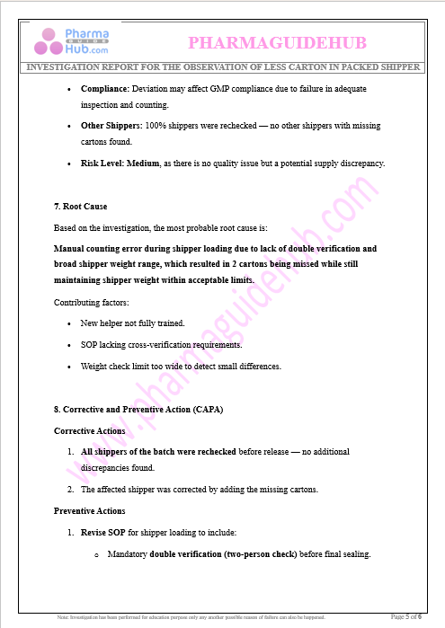 LESS CARTON IN PACKED SHIPPER