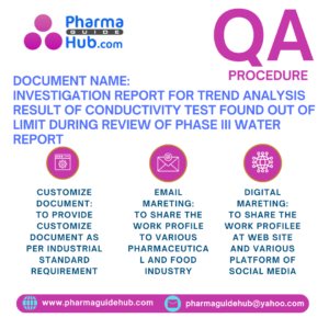 INVESTIGATION REPORT FOR TREND ANALYSIS RESULT OF CONDUCTIVITY TEST FOUND OUT OF LIMIT DURING REVIEW OF PHASE III WATER REPORT