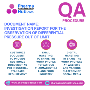 INVESTIGATION REPORT FOR THE OBSERVATION OF DIFFERENTIAL PRESSURE OUT OF LIMIT