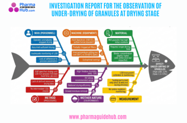 INVESTIGATION REPORT FOR THE OBSERVATION OF UNDER-DRYING OF GRANULES AT DRYING STAGE