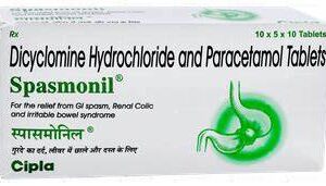 Spasmonil  Tablet | Dicyclomine Hydrochloride and Paracetamol Tablets