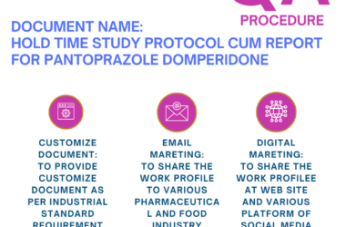 HOLD TIME STUDY PROTOCOL CUM REPORT FOR PANTOPRAZOLE DOMPERIDONE