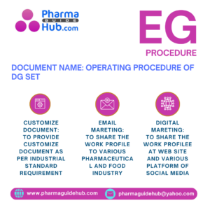 OPERATING PROCEDURE OF DG SET