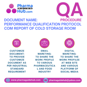 PERFORMANCE QUALIFICATION PROTOCOL COM REPORT OF COLD STORAGE ROOM
