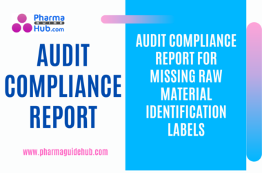 AUDIT COMPLIANCE REPORT FOR MISSING RAW MATERIAL IDENTIFICATION LABELS