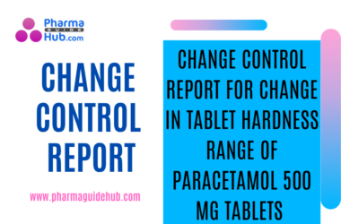 CHANGE IN TABLET HARDNESS RANGE