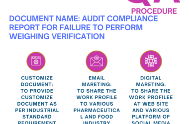 AUDIT COMPLIANCE REPORT FOR FAILURE TO PERFORM WEIGHING VERIFICATION